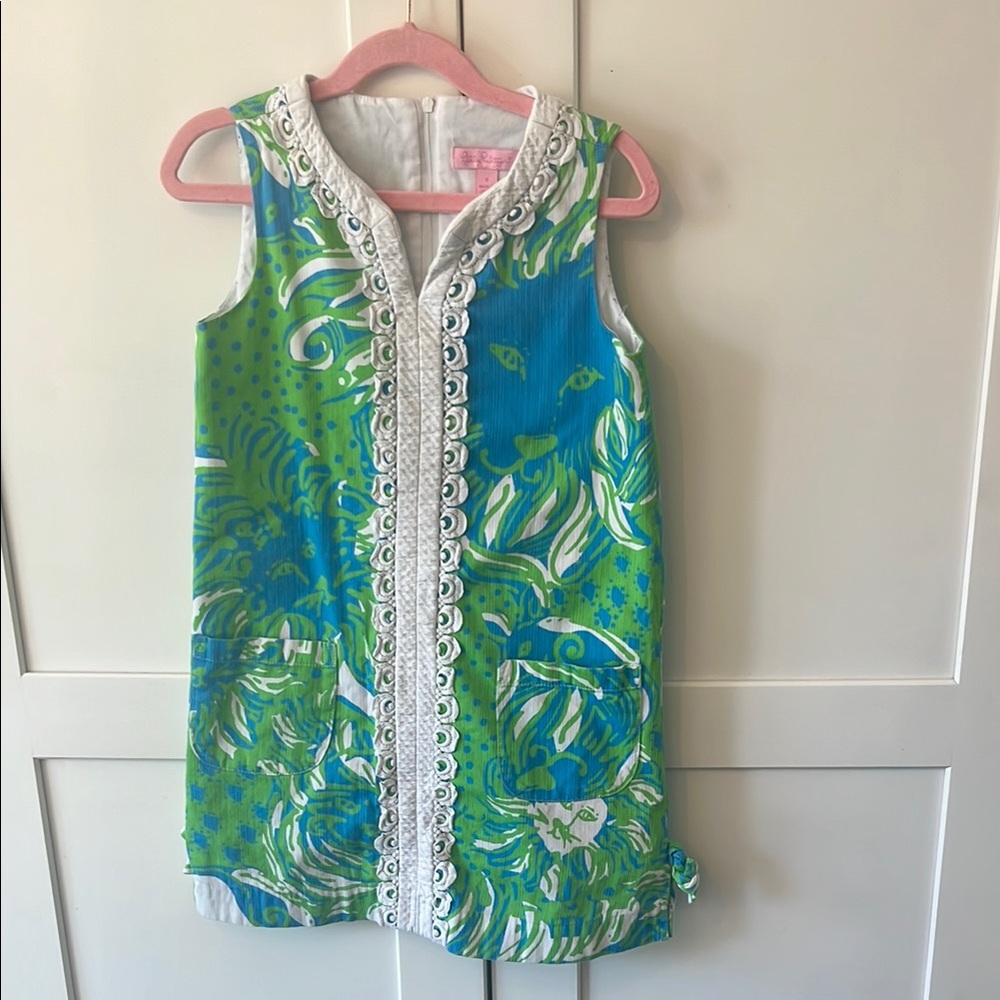 Lilly Pulitzer Sheath Dress in Green and Blue